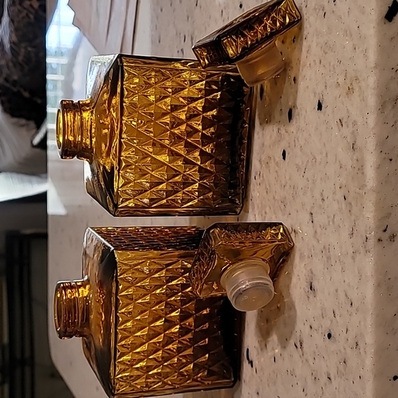 Amber Glass Decorative Bottles Vintage - Picture 2 of 6
